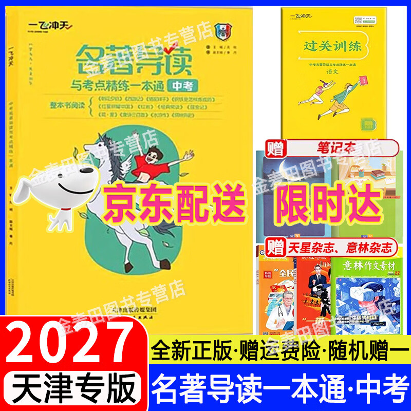 2027 一飞冲天名著导读与考点精练一本通语文初中总复习七年级八年级九年级全一册总复习 中考专项练习9年级初中初三同步名著鉴赏 2027名著导读与考点精练 中考版