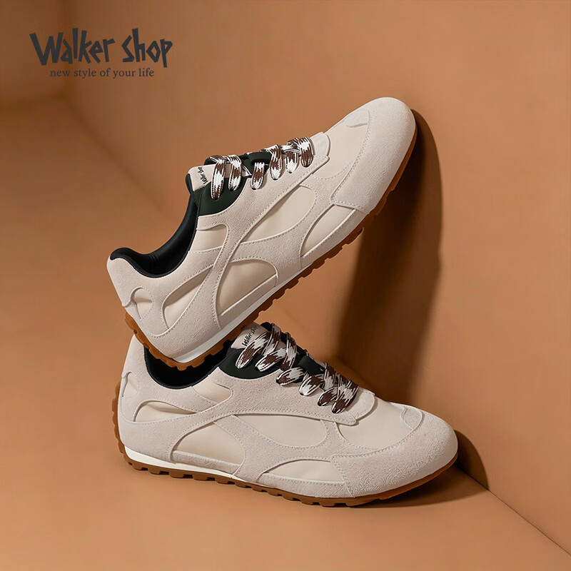 Walker Shop奥卡索德训鞋女百搭潮鞋女小白鞋休闲运动板鞋女轻便徒步休闲鞋女 323-2米绿色 37