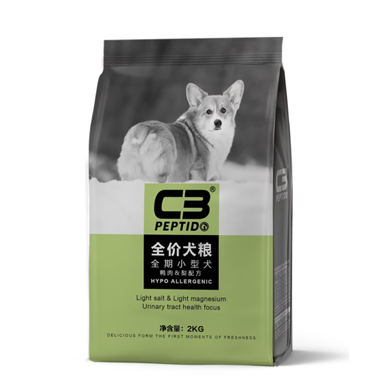 帕缇朵C3狗粮无谷全价犬粮小型中大型犬通用狗粮 小型犬鸭肉梨狗粮 2kg