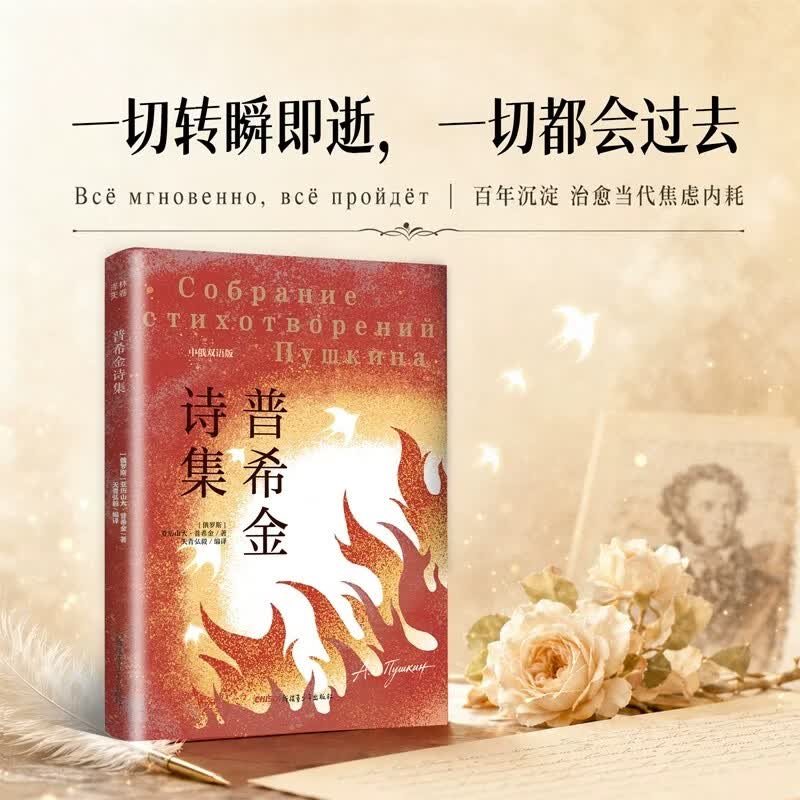 普希金诗集诗选 中俄双语版本 收录全部经典名篇市面全本文学名著原著世界名著外国文学普希金诗集抒情 普希金诗集 无规格