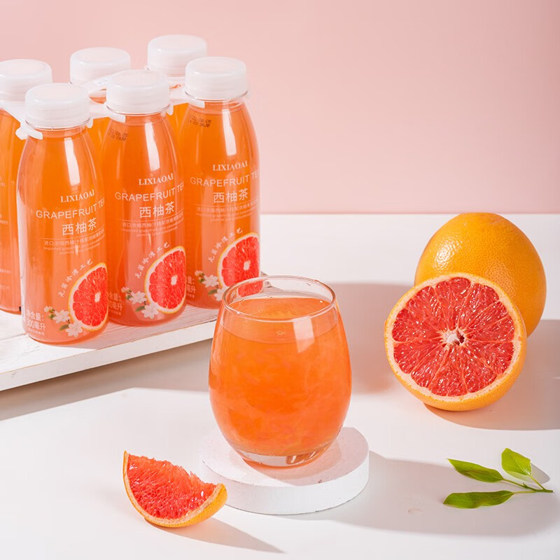李小艾西柚茶/商超同款西柚汁饮料/西柚茉莉花茶 西柚茶12瓶*300ml