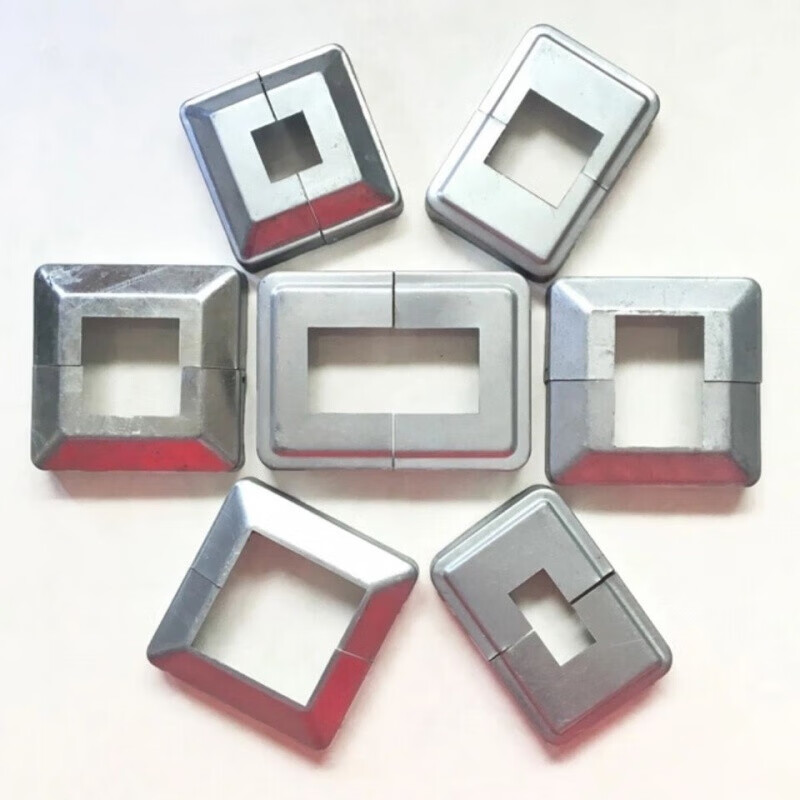 黛惑铁艺配件方管分体脚盖镀锌铁皮冲压扣盖脚盖遮丑盖栏杆装饰盖底盖