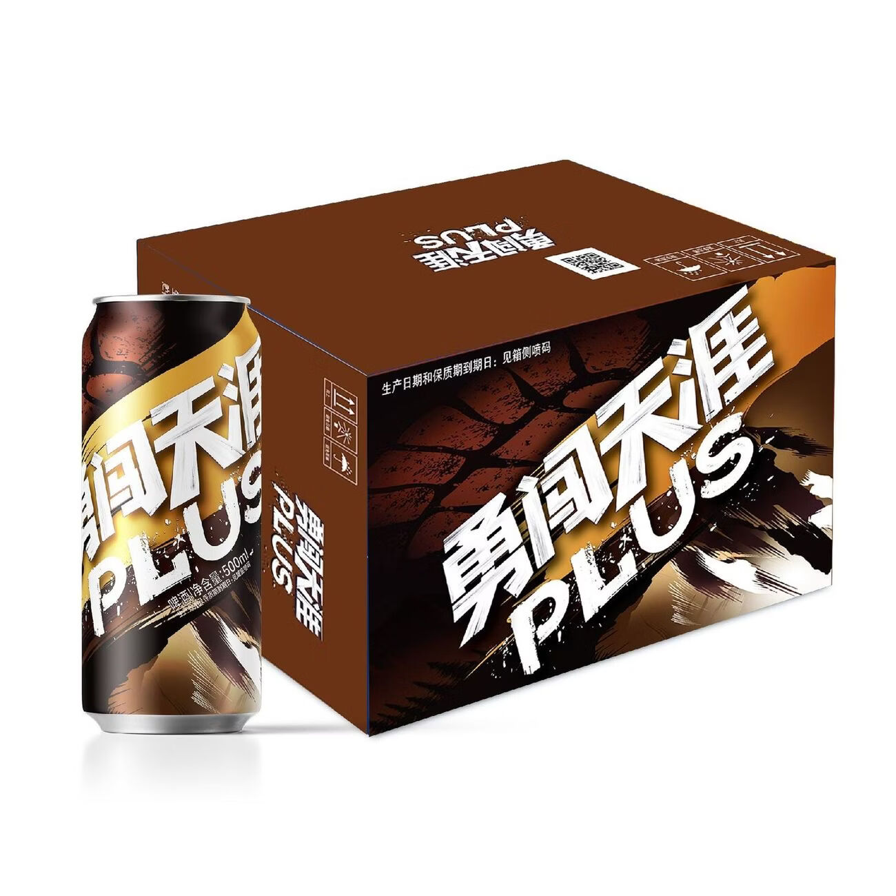 雪花啤酒勇闯天涯Plus原麦浓汁醇厚麦香 500ml 500mL 12罐 整箱装 【赠啤酒杯*2】