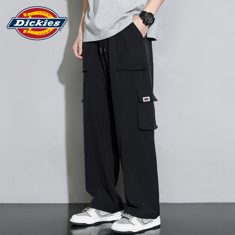 Dickies美式复古休闲裤男士2026秋季新款宽松直筒潮牌运动时尚长裤子男装 黑色 【官方正品】 4XL 【建议195-215斤】