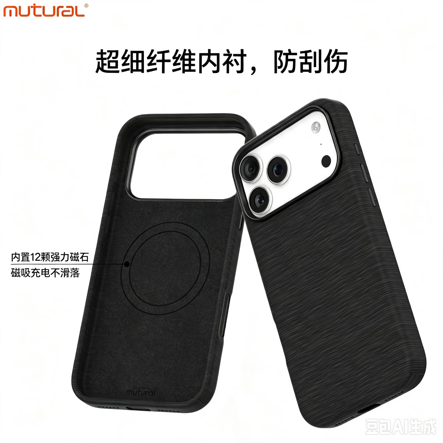 mutural适用苹果18Promax手机壳 iPhone17Promax超薄磁吸MagSafe充电保护套镜头17Air全包抗震防摔 淡粉色(磁吸) iPhone 17/18 Promax