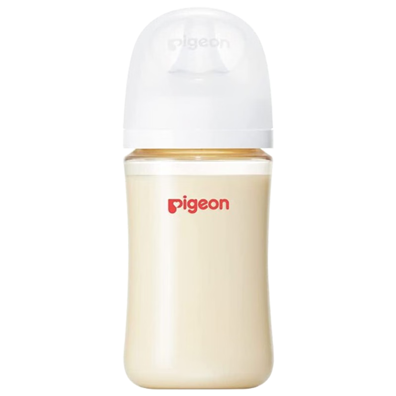 贝亲（Pigeon）婴儿新生儿奶瓶 PPSU奶瓶第3代 240ml 母乳质感宽口径 自带M号