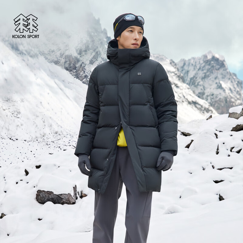 KOLON SPORT/可隆户外羽绒衣 男女防泼水防风700蓬重量中长款羽绒
