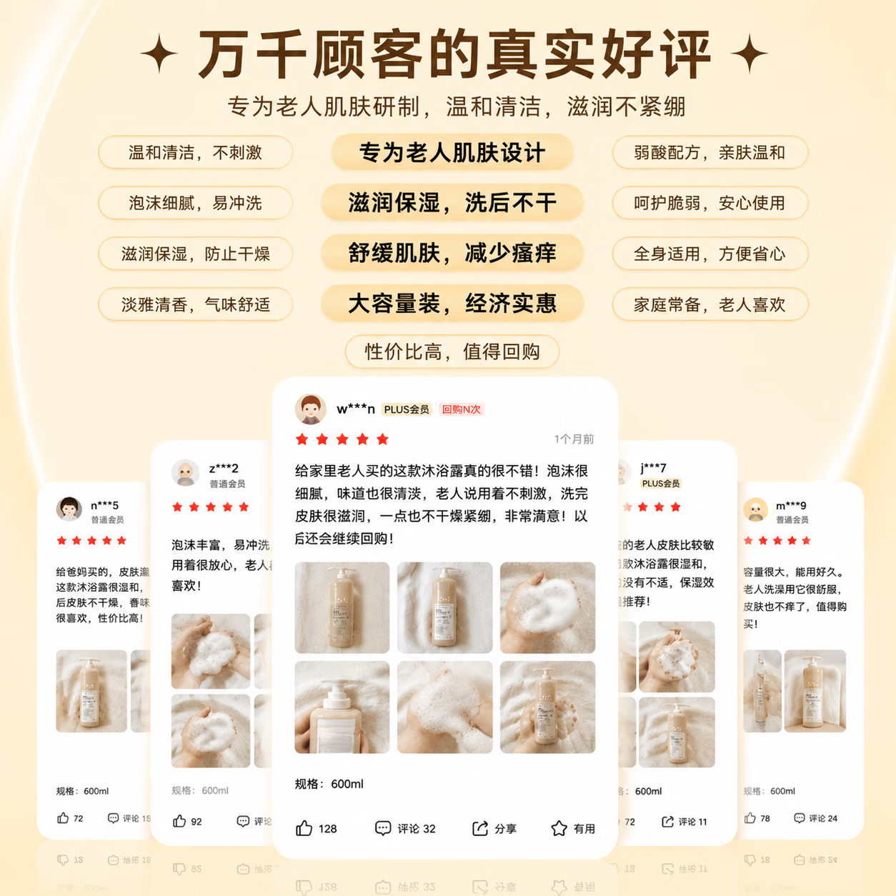 ZYUO【日本】沐浴露去除老人味去异味体臭持久留香温和不刺激老人专用 1瓶装 【体验装】植萃净养 滋润保湿 专业美护设计|极速发货|无效包退