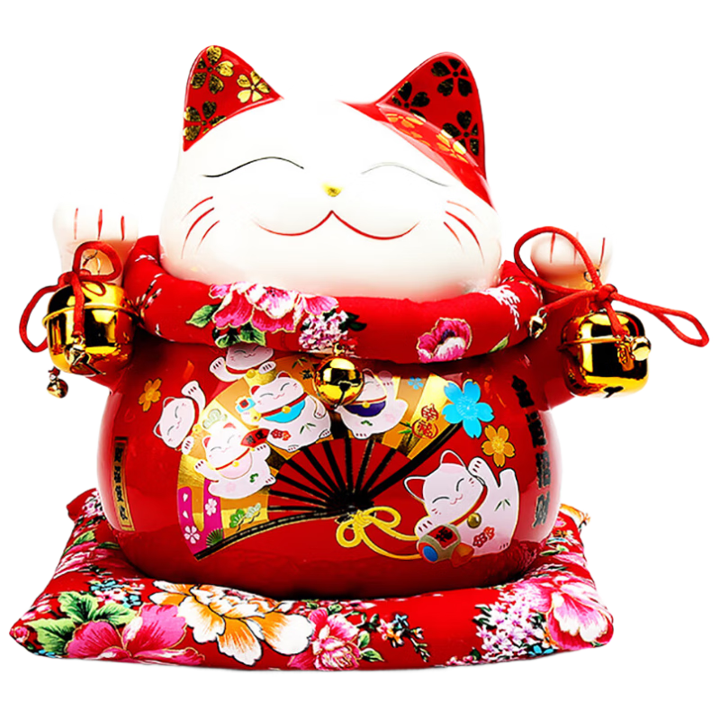 板谷山 招財貓存錢罐 店鋪開業(yè)喬遷禮品 創(chuàng)意家居桌面陶瓷儲蓄罐