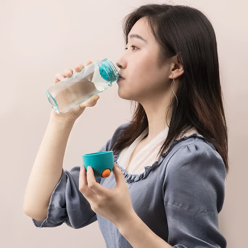 茶花(CHAHUA)水杯tritan简约男女学生随行杯耐高温运动便携茶杯户外塑料杯 【Tritan材质】粉色 410ml