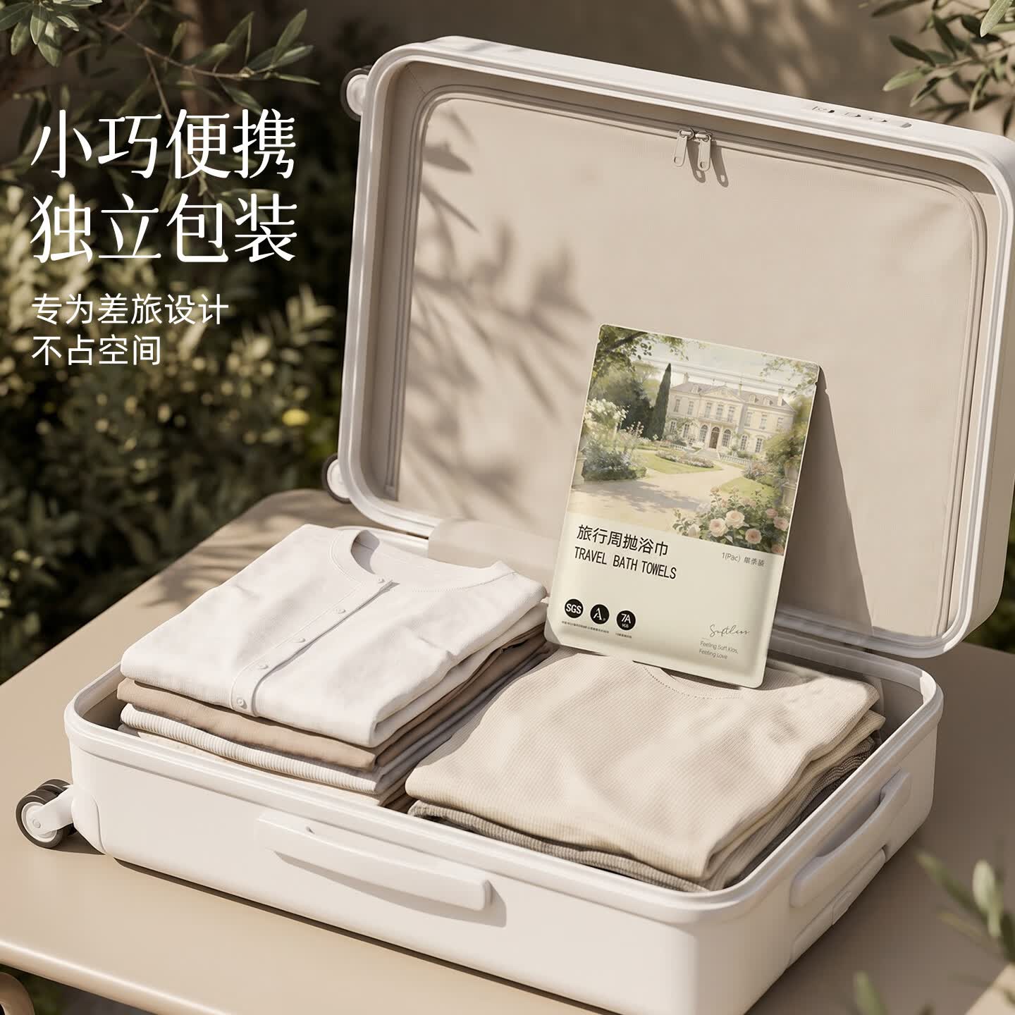 SOFT KISS出差旅行周抛浴巾非一次性便携加大加厚吸水柔软A类抗菌大浴巾 十件装【一条用一周/高品质更安心】