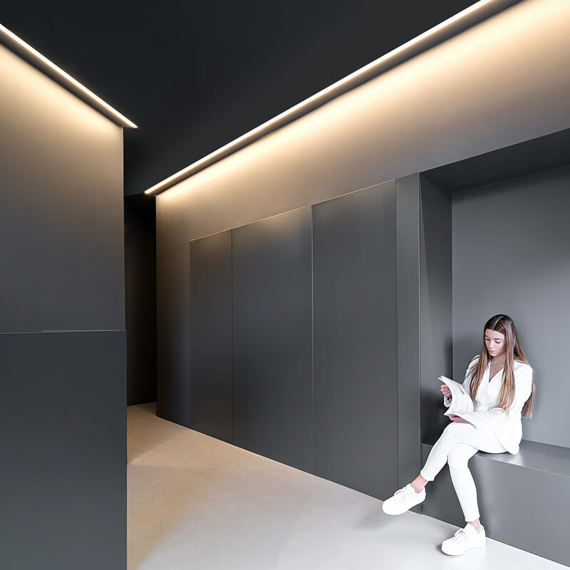 拓匠嵌入式无边框线性铝槽客厅灯带led偏光线条灯暗藏洗墙灯 1米-功率