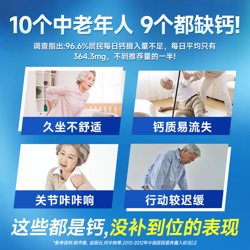 南京同仁堂软骨钙片 中老年腿抽筋补钙氨糖软骨素钙片成人腿疼腰疼骨质疏松 120粒*1瓶 【尝新装】