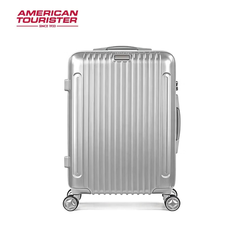 美旅（AMERICAN TOURISTER）行李箱万向轮拉杆箱时尚简约学生旅行密码箱男女出差661 银色21英寸 661*25108 21英寸