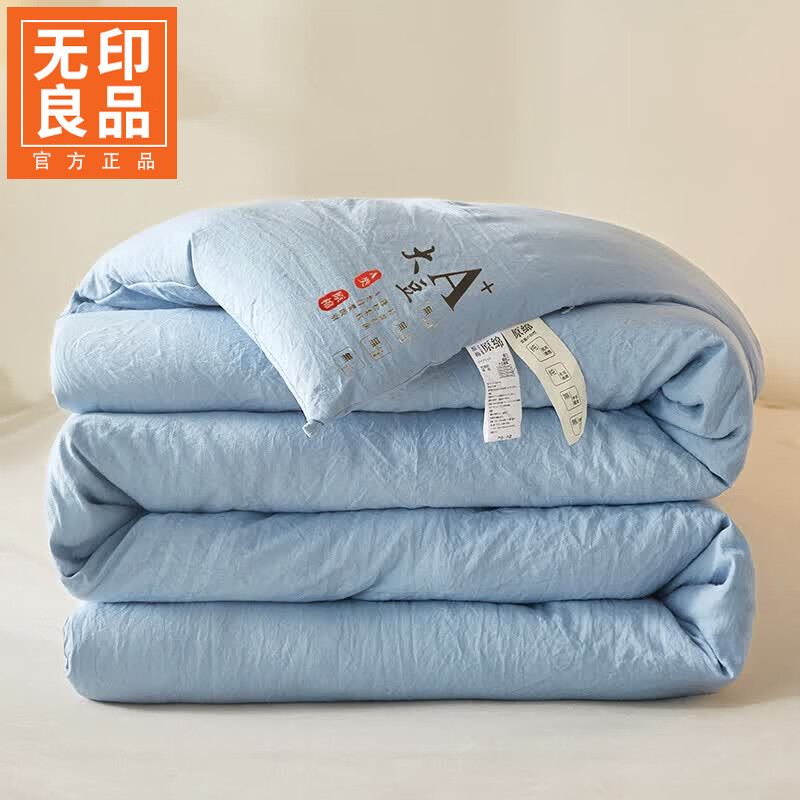 无印良品四季被子1.8x2米春秋被冬被被褥被芯家用双人被子加厚保暖软被褥 宾利蓝【柔软舒适 裸睡无忧】 180x220cm秋冬被【约6斤重】 通用