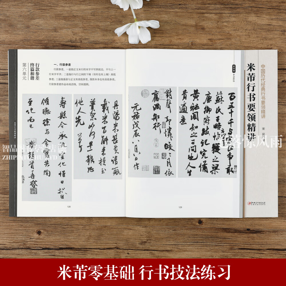 米芾行书要领精讲 中国历代经典行书要领精讲 讲解毛笔行书书法练字帖