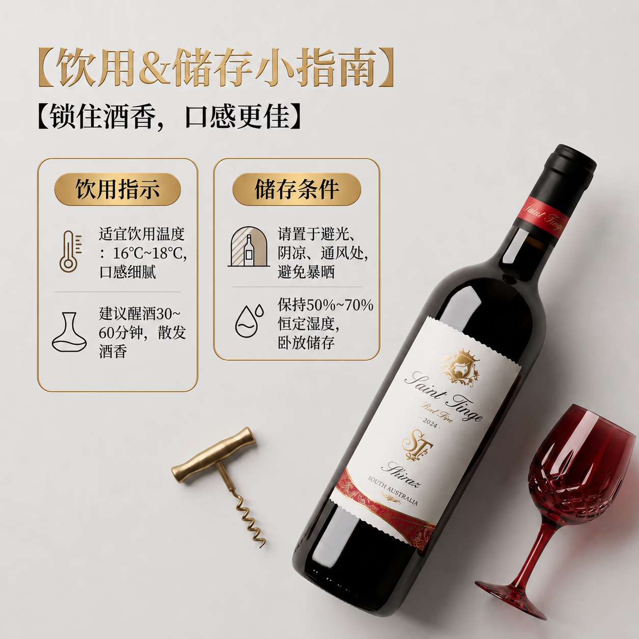 圣汀格澳洲赤焰西拉干红葡萄酒整箱装原瓶进口红酒家庭聚会囤货750ml*6  澳洲原瓶进口六支配海马刀750ml*6