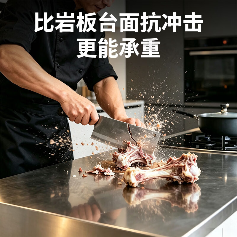 梵答304不锈钢厨房橱柜农村简易灶台一体厨房储物收纳碗柜家用厨房柜 80cm双门平面款304
