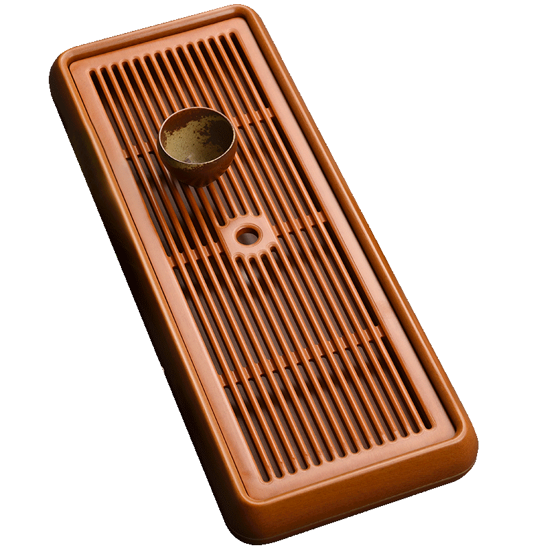 从简德国电木茶盘排水式轻奢现代家用蓄水排水双用功夫茶具小型茶托盘 咖啡料+黄料盛水盘50*20*5cm