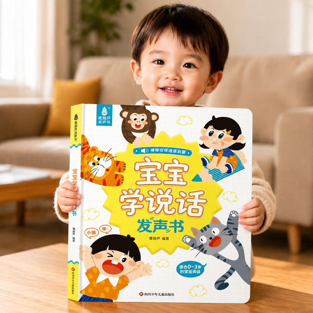 青葫芦会唱歌的早教启蒙发声书婴儿幼儿有声书双语启蒙故事书儿歌古诗词儿童启蒙认知绘本点读宝宝幼儿园早教儿童礼物 【2026升级款】会说话的宝宝学说话发声书