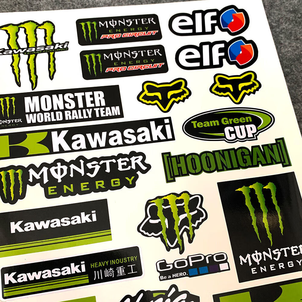 摩托车贴纸鬼爪贴纸个性改装魔爪贴花电动车贴头盔贴画防水防晒 买两