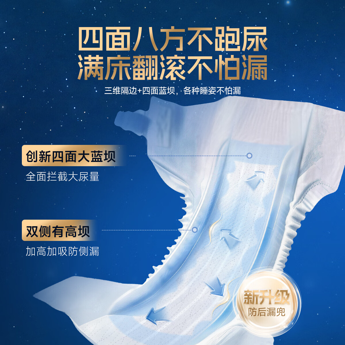 舒比奇(Suitsky)【整觉守护神】安睡BLUE夜用拉拉裤敏感肌尿不湿轻薄透气防红臀 拉拉裤XXL码22片【≥13kg】