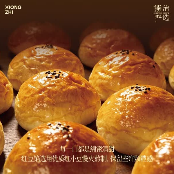 熊治椰蓉面包老式手撕早餐面包儿童充饥零食 整箱 红豆包50g*10只
