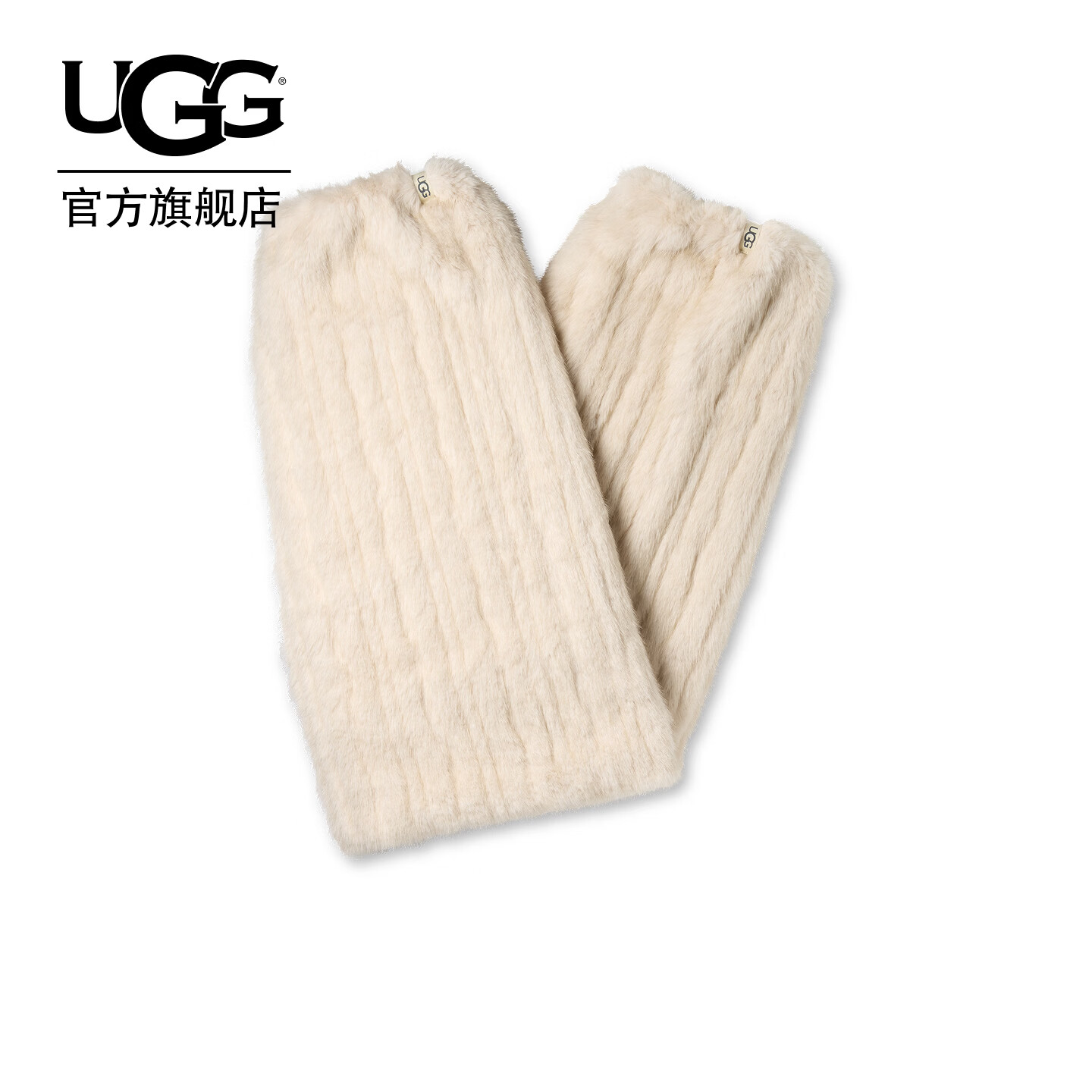 UGG秋季新款女士舒适时尚毛绒伊斯梅边饰袜套 1183750 CRM | 乳白色 均码