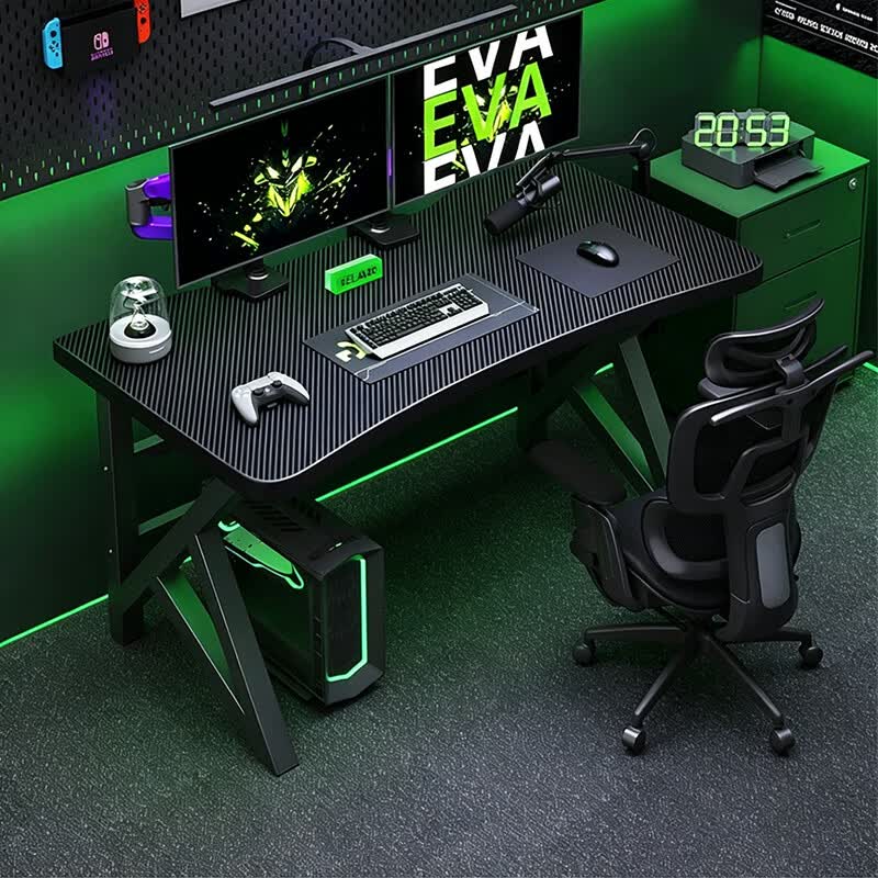 小匠材电脑桌台式电竞桌子简易办公桌出租屋书桌家用卧室工作台双横140