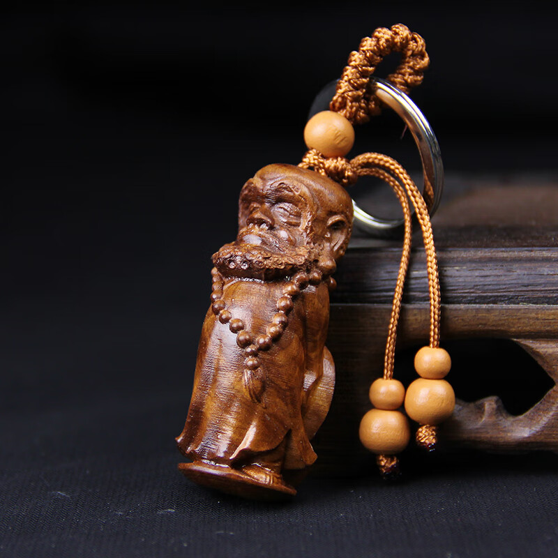乌石埔寿星福星财神达摩祖师像释迦牟尼桃木雕刻像挂件小摆件小饰品