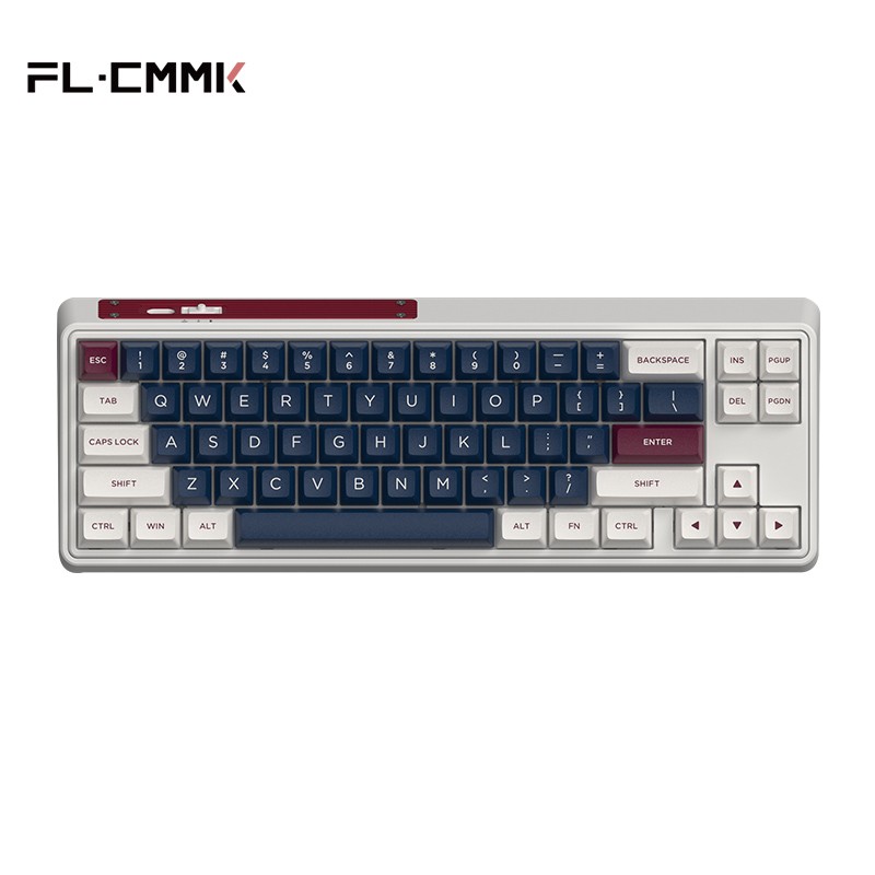 腹灵（FL·ESPORTS） 腹灵CMK68三模热插拔键盘68键2.4G无线蓝牙有线机械键盘电竞游戏 三模无线版-全键可换轴-机械之心 MX-冰薄荷轴