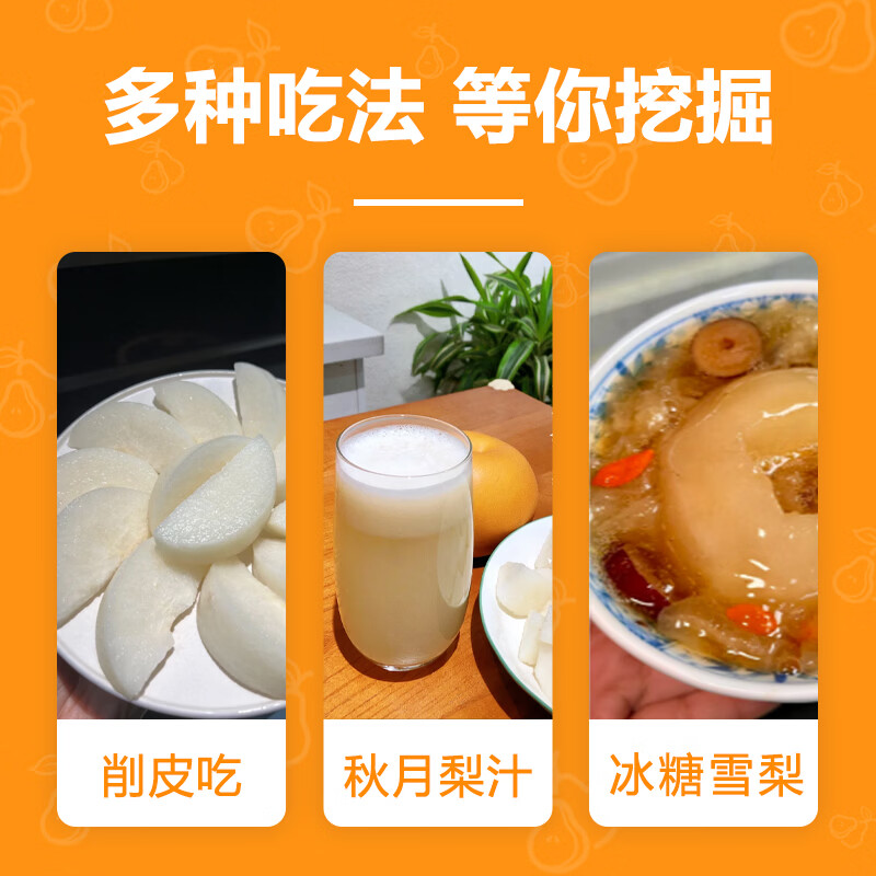 雪芬宁陵秋月梨脆甜多汁产地直发 净重4.5斤【单果300g+】 净重4.5斤(单果300g+)