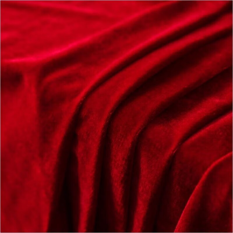 h红色桌布订婚园桌布定制婚礼新款摆台布金丝绒会议茶几酒宴红布 酒