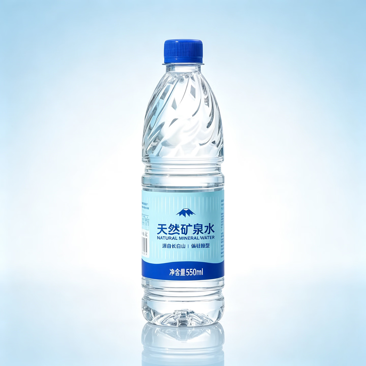 长白山天泉偏硅酸型矿泉水 天然弱碱性小瓶饮用水 550ml*12瓶