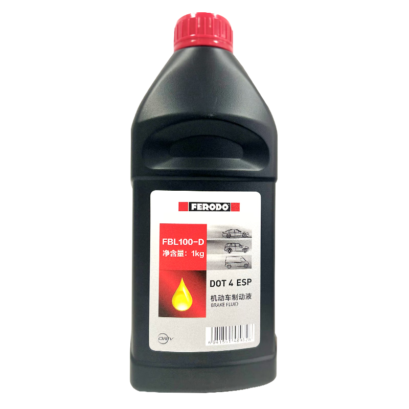菲羅多（ferodo）DOT4 plus 1L裝剎車(chē)油制動(dòng)液適用于汽車(chē)摩托車(chē)通用標準FBL100-D