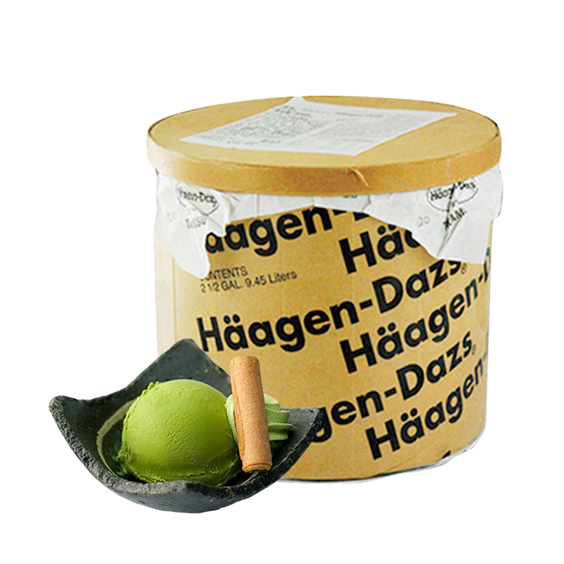 哈根达斯 大桶冰淇淋 法国进口雪糕 家庭聚会自助餐酒店商用冰激凌 7.7kg/9.46L 抹茶味