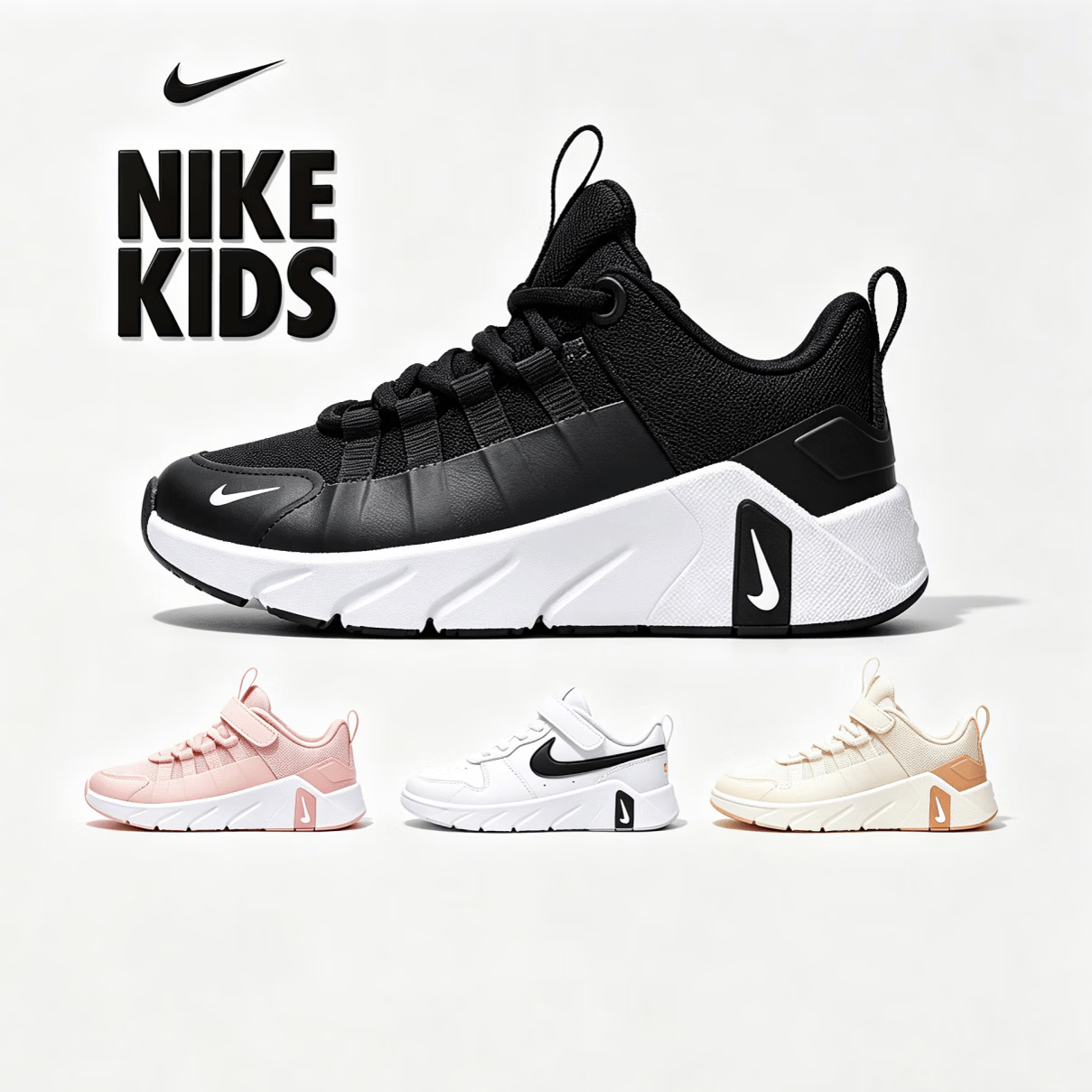 耐克(NIKE)赤足7代男女童鞋透气夏季运动休闲鞋大童跑步鞋 7127-002浅灰 37 适合脚长22.5CM