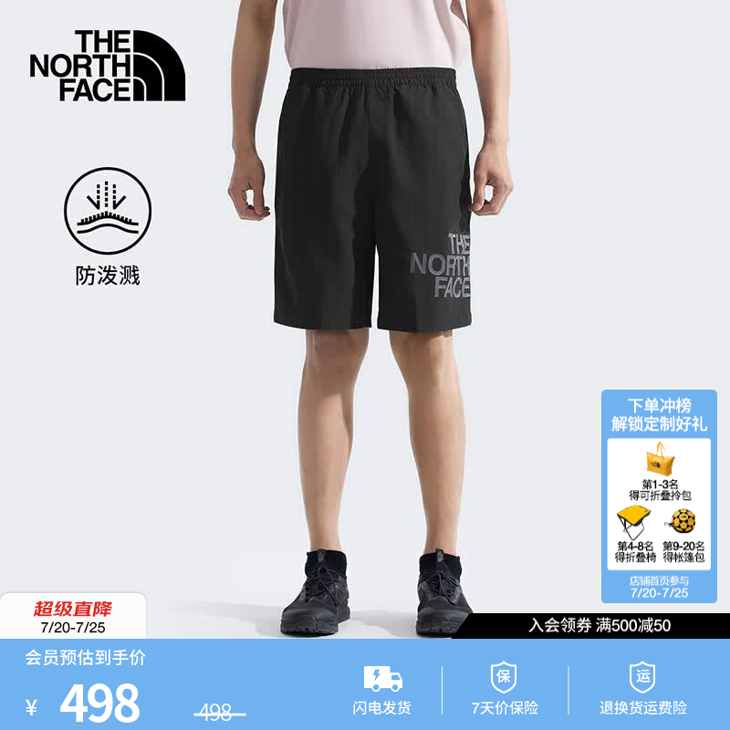 北面（The North Face）休闲运动短裤男防泼溅户外旅行舒适26春夏上新|8C0V JK3/黑色 2XL/185