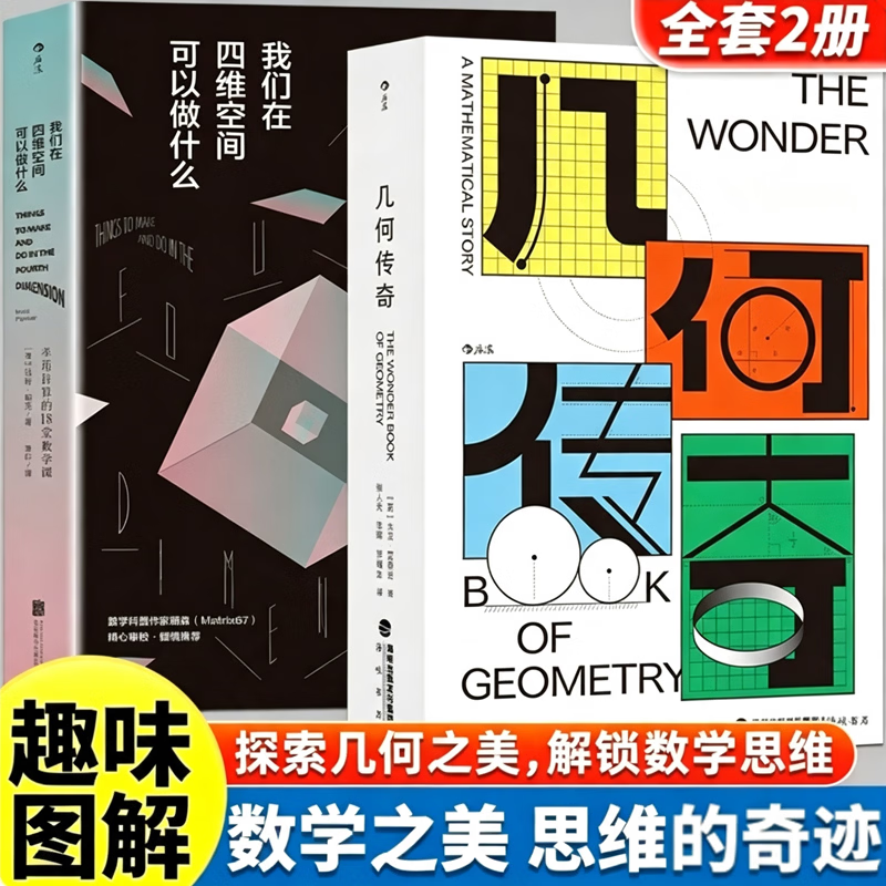 【官方正版】几何传奇正版书籍基础概念数学思维逻辑引领读者踏入几何学这古老而迷人的数学世界几何学习思维启发读者用几何的眼光重新观察世界 【全2册】几何传奇+我们在四维空间可以做什么