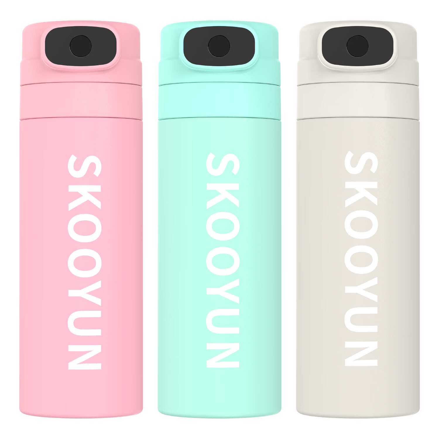 SKOOYUN食品级316不锈钢保温杯指纹密码智能水杯全家老少通用便携 SKOOYUN|指纹+密码|初樱粉 500ml