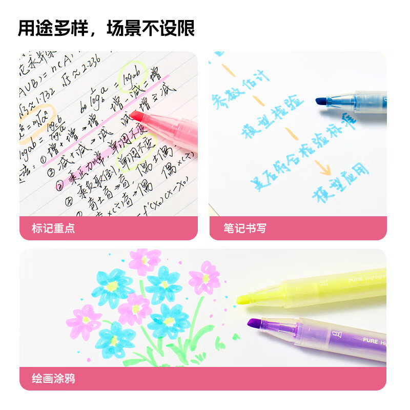 KACO【开学季】 考点捕捉刷题笔组中性笔荧光笔多功能笔套装考试刷题标记一套搞定标记重点开学套装 考点捕捉刷题笔组