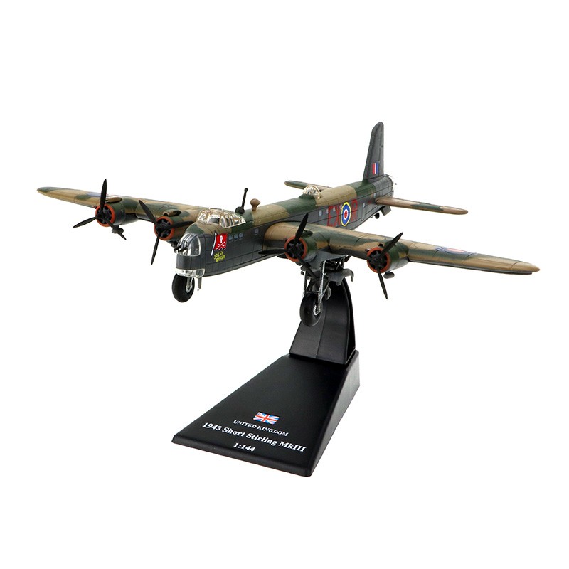 1:144二战英国 斯特林 重型轰炸机模型合金仿真飞机 amer 金属成品