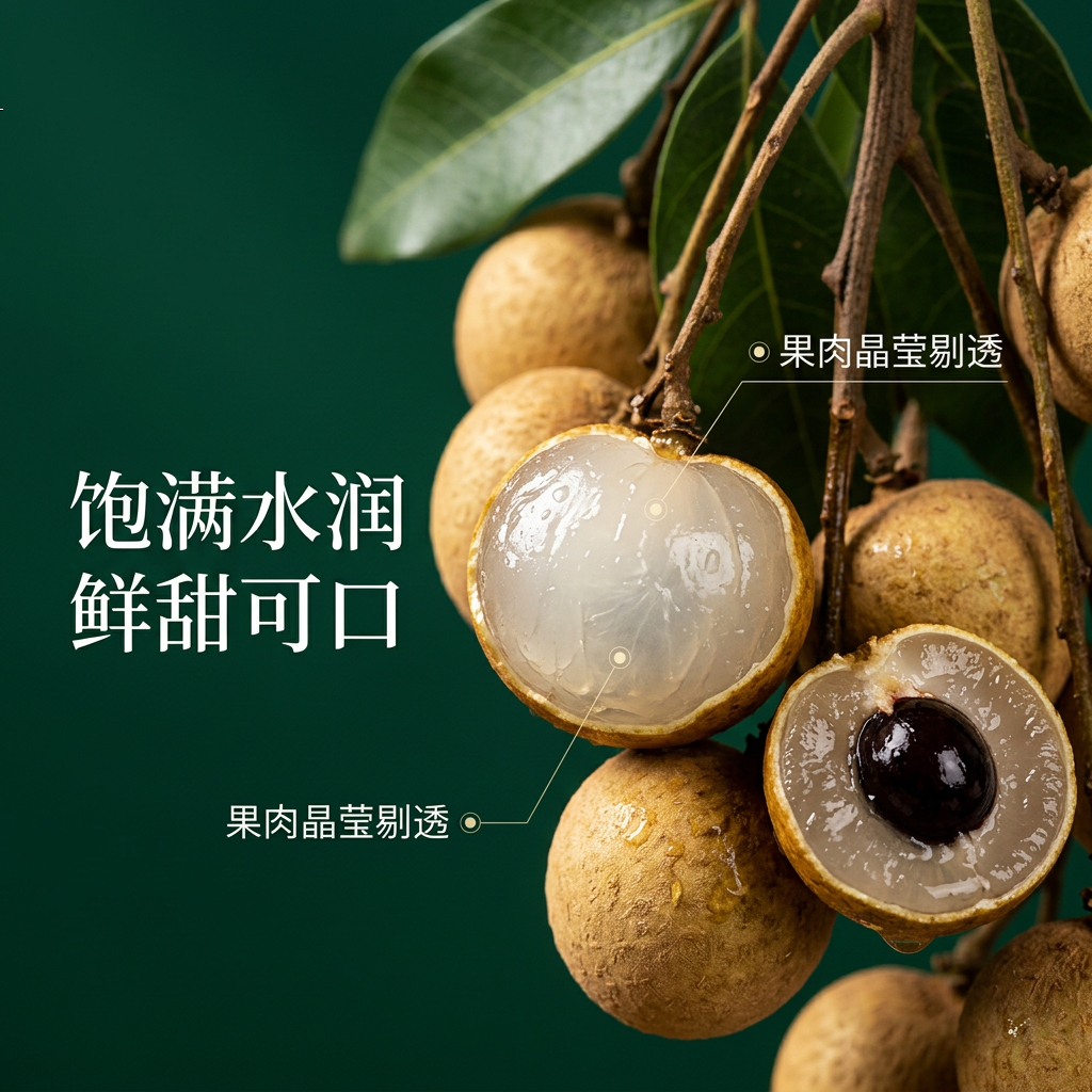 广西石硖龙眼新鲜龙眼桂圆整箱顺丰包邮 石硖龙眼净果8斤装