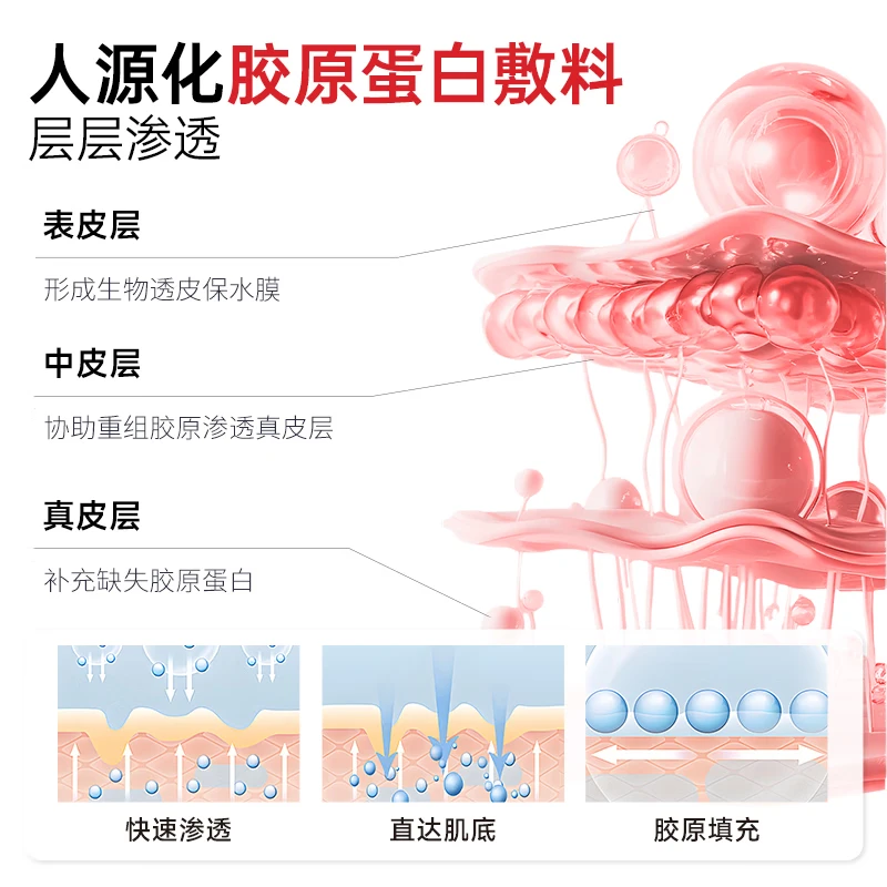 VEVT胶原膜护理膜vtt蛋白膜vvt胶原膜重组胶原减黄提亮淡法令纹护理膜 三盒装【进阶提亮 拯救粗毛孔】