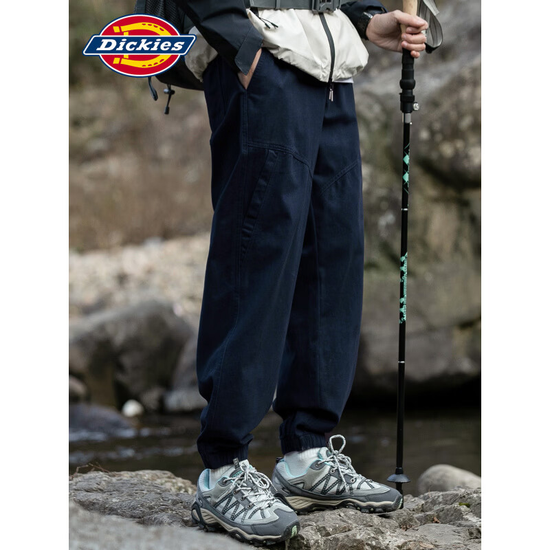 Dickies美式复古休闲裤男士2026秋季新款宽松运动百搭潮牌束脚长裤子男装 黑色 【官方正品】 2XL 【建议150-170斤】
