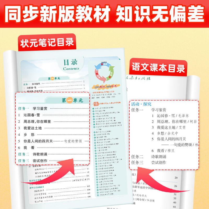2026秋上册初中一二三年级状元笔记语文数学英语人教版七八九年级 八年级上 语文(人教)