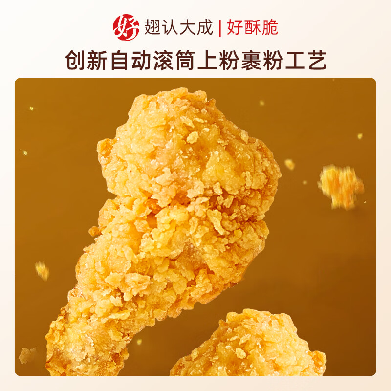 大成吮指炸翅根脆皮炸翅冷冻半成品炸翅根空气炸锅食材冷冻炸鸡肉翅根 【500g*1袋】外表酥脆肉质鲜美