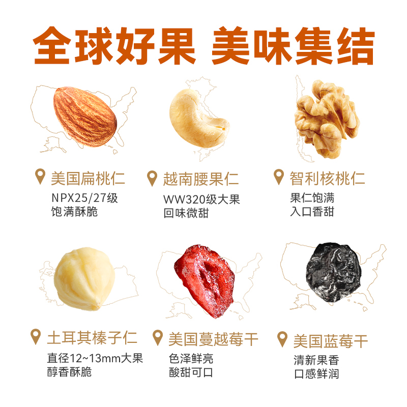 沃隆每日坚果525g京东定制坚果礼盒送礼营养干果零食大礼包主图5