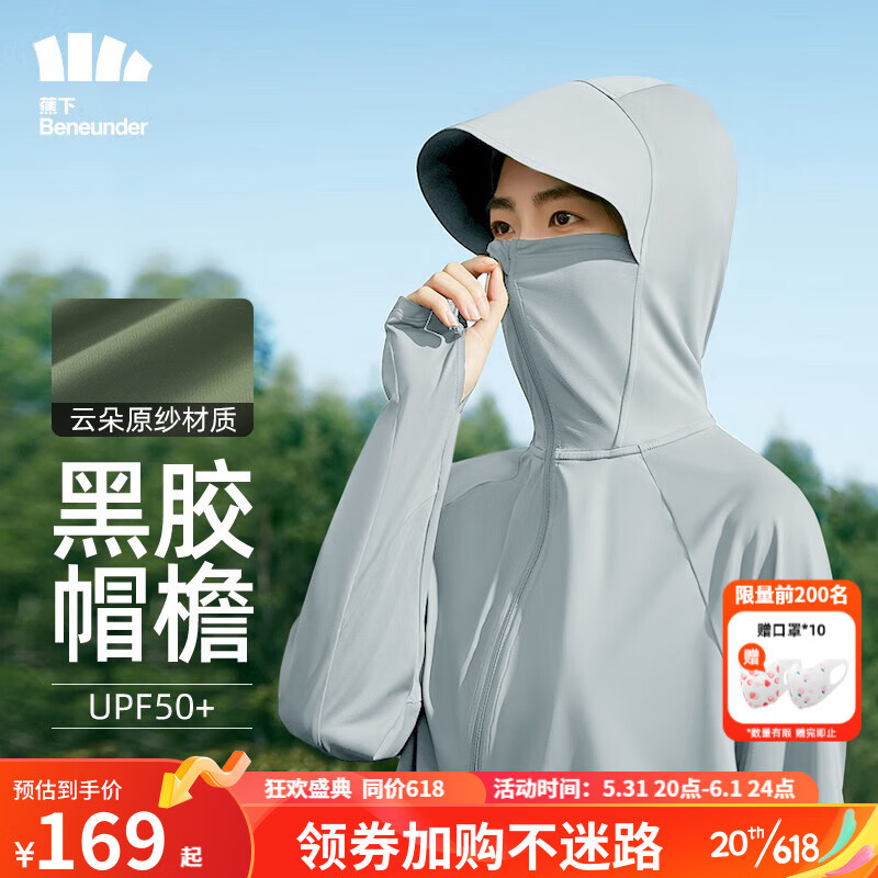 蕉下（beneunder）防晒衣女夏季新品防紫外线防晒服升级冰丝凉感女士防晒披肩外套 成人款-升级披肩/远山灰 L怎么看?