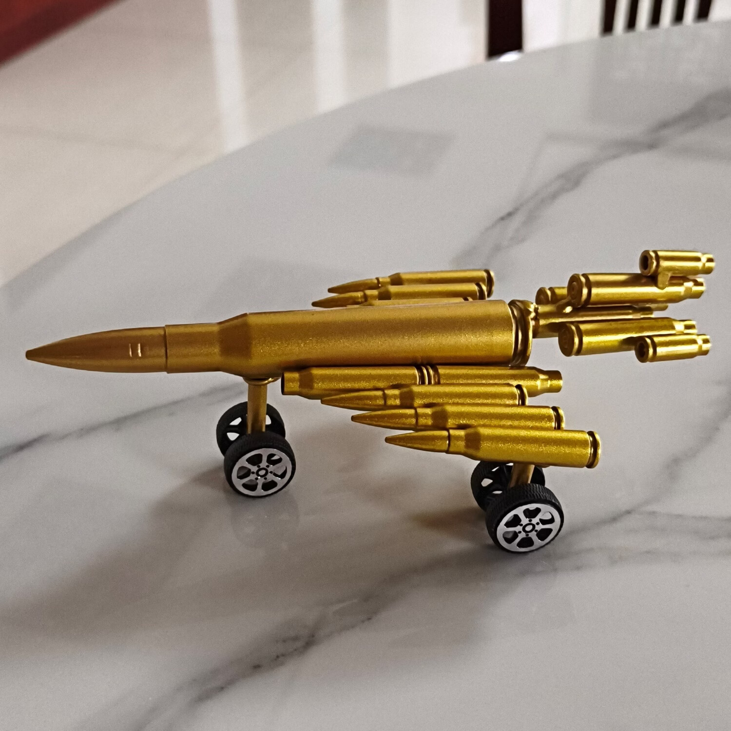 合肥军戎弹壳F-15飞机模型工艺品办公室装饰旅游纪念礼品摆件 黄金色 20.6*11*7.5